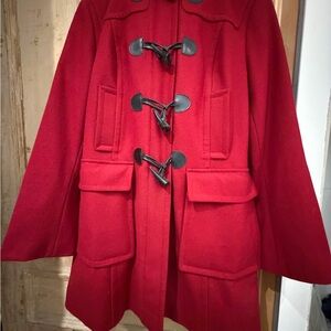 London Fog Women's Red Cape Coat